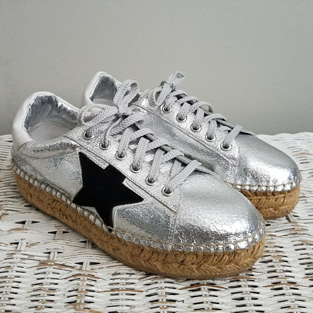 ☆Silver Phase Platform Espadrilles by Steve Madden